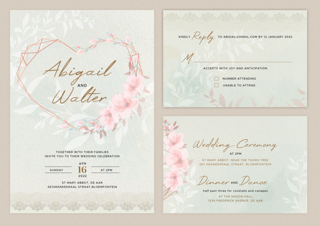 Wedding invite